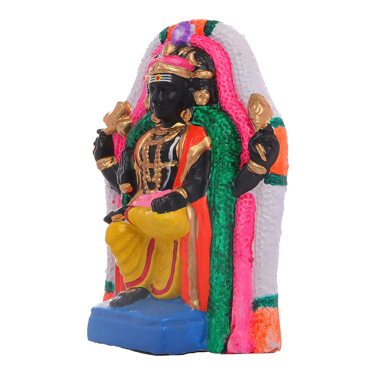 Dakshinamurthy Vigraham Clay Golu Bommai - 9 X 6 Inches | Navaratri Golu Gombe/ Giri Golu Doll/ Navratri Decor - Image 4