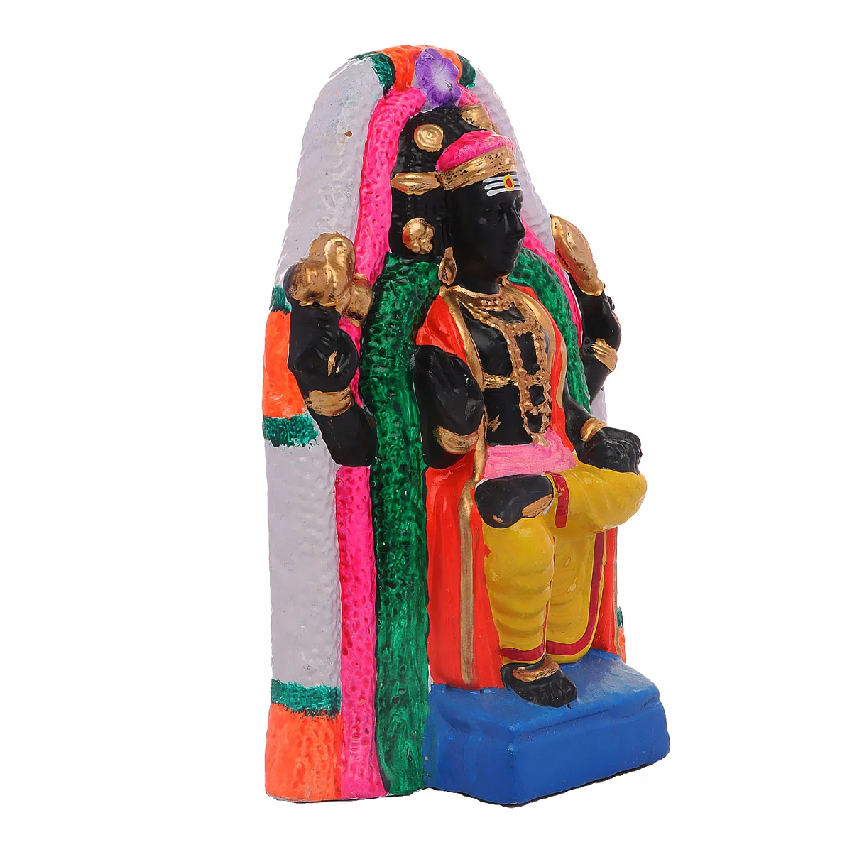 Dakshinamurthy Vigraham Clay Golu Bommai - 9 X 6 Inches | Navaratri Golu Gombe/ Giri Golu Doll/ Navratri Decor - Image 5