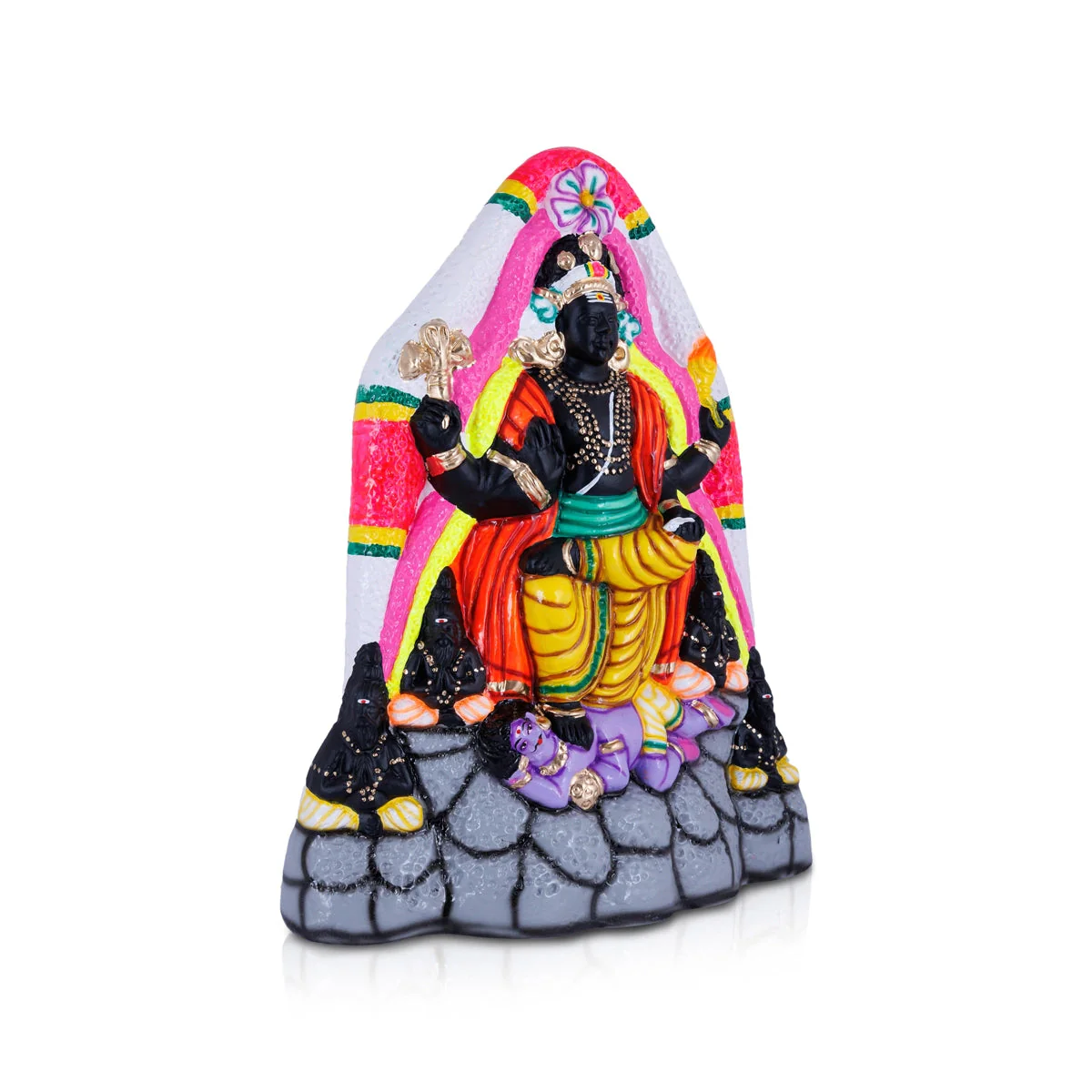 Dakshinamurthy Vigraham Paper Mache Golu Bommai- 15 X 14 Inches | Navaratri Gombe/Giri Golu Doll/Navratri Decor - Image 2