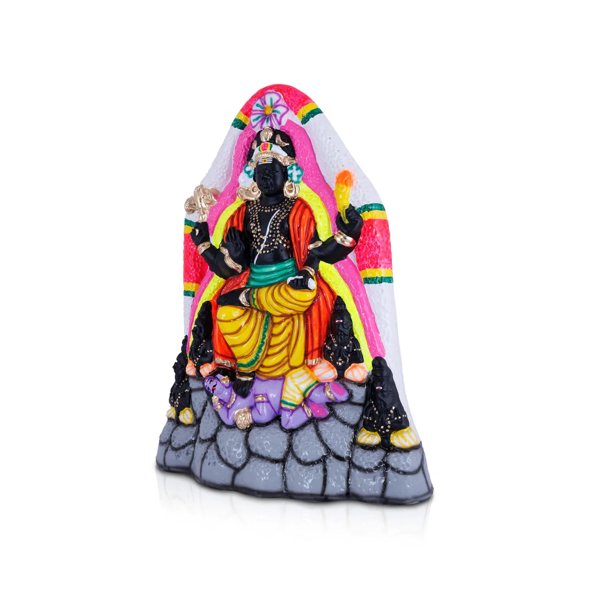 Dakshinamurthy Vigraham Paper Mache Golu Bommai- 15 X 14 Inches | Navaratri Gombe/Giri Golu Doll/Navratri Decor - Image 3