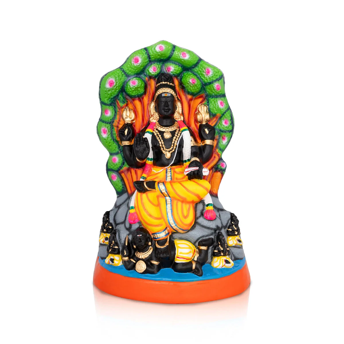 Dakshinamurthy Vigraham Paper Mache Golu Bommai- 15 X 9 Inches | Navaratri Gombe/ Giri Golu Doll/Navratri Decor - Image 2