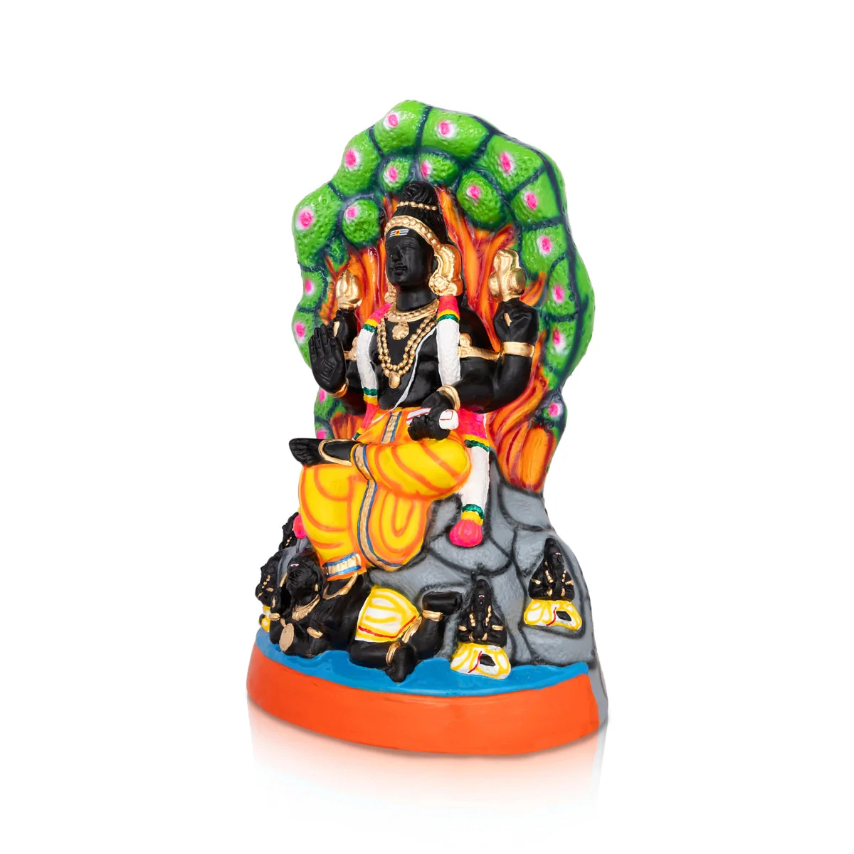 Dakshinamurthy Vigraham Paper Mache Golu Bommai- 15 X 9 Inches | Navaratri Gombe/ Giri Golu Doll/Navratri Decor - Image 4