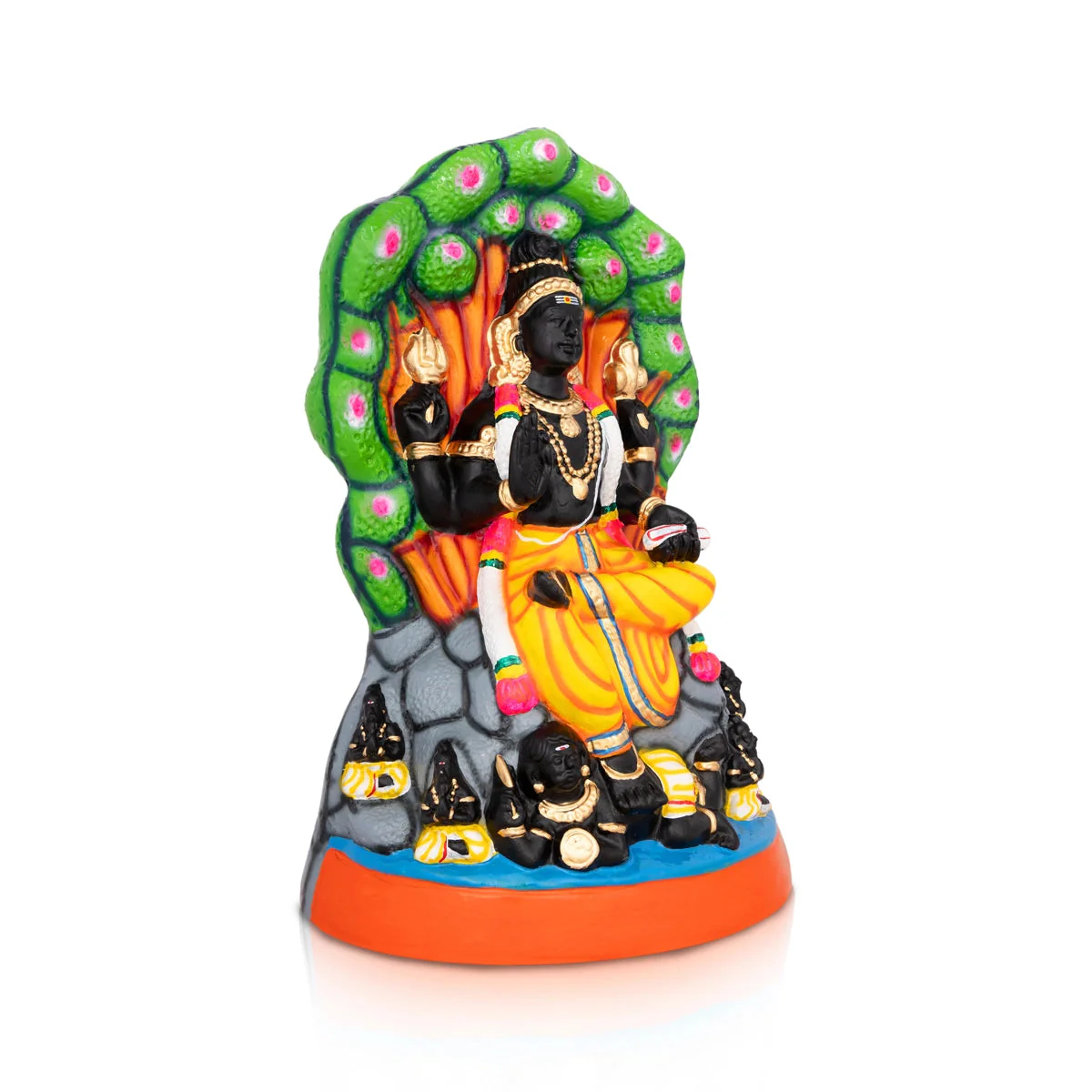 Dakshinamurthy Vigraham Paper Mache Golu Bommai- 15 X 9 Inches | Navaratri Gombe/ Giri Golu Doll/Navratri Decor - Image 5