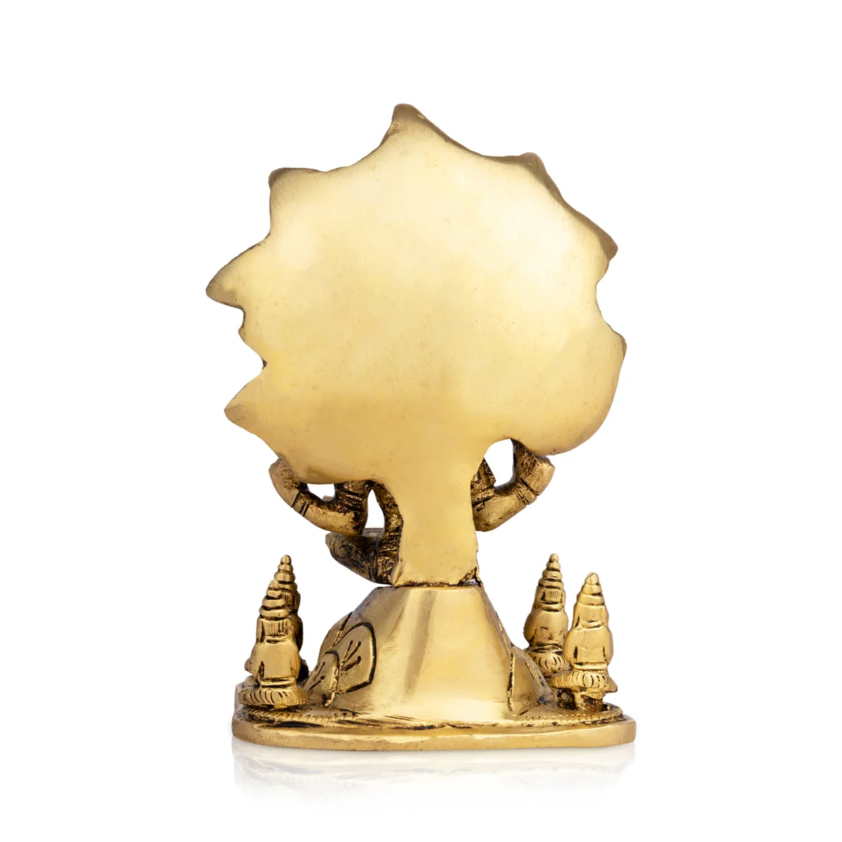 Dakshinamurthy Vigraham With Tree - 6.5 x 4 Inches | Dakshinamurti Statue/ Antique Brass Idol for Pooja - Image 5
