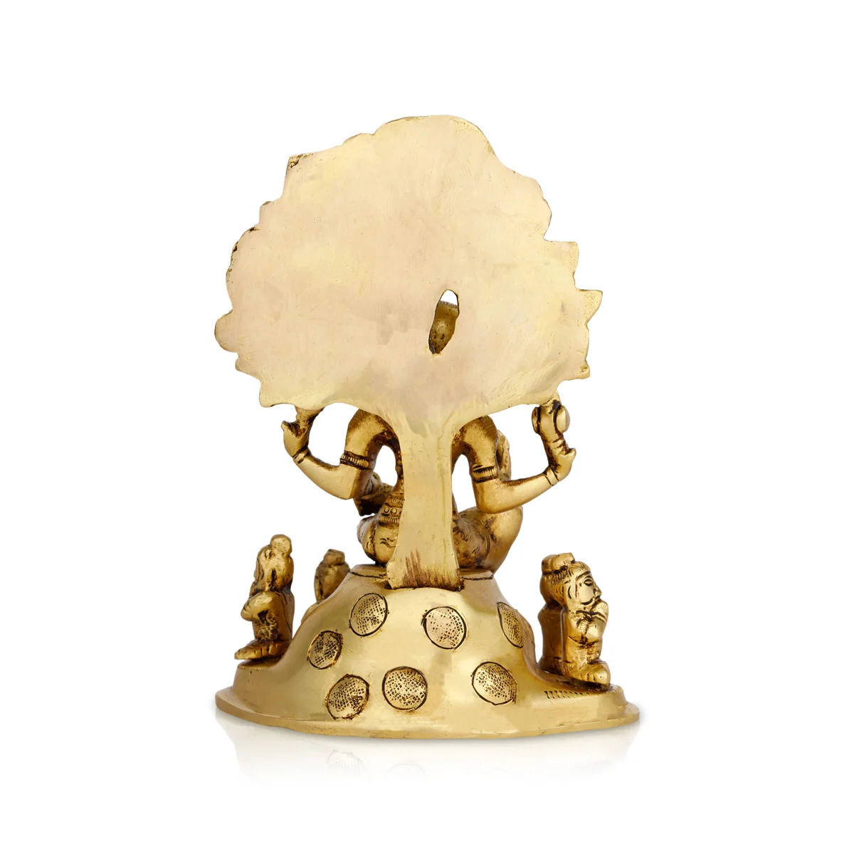 Dakshinamurthy Vigraham With Tree - 7 x 5 Inches | Dakshinamurti Statue/ Antique Brass Idol for Pooja - Image 5