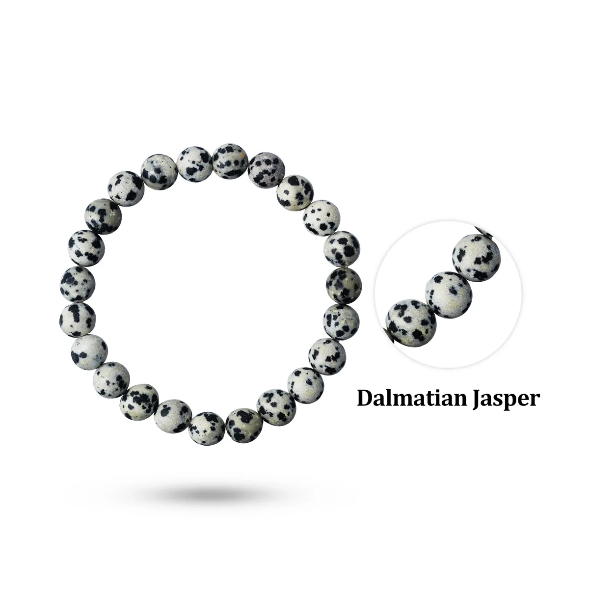 Dalmatian Jasper Bracelet - 2.5 Inches | Crystal Bracelet/ Dalmatian Jasper Gemstone Bracelet for Men & Women - Image 3
