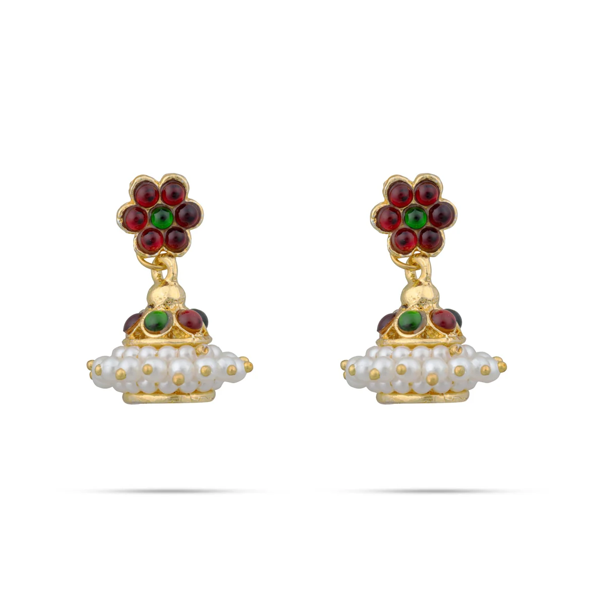 Dance Jewellery Set Without Bangle | Artificial Jewelry/ Stone & Pearl Design Bharatanatyam Jewellery for Women - Image 10