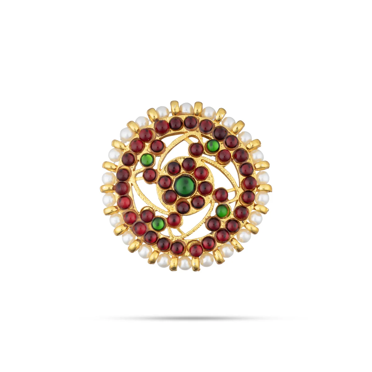 Dance Jewellery Set Without Bangle | Artificial Jewelry/ Stone & Pearl Design Bharatanatyam Jewellery for Women - Image 4
