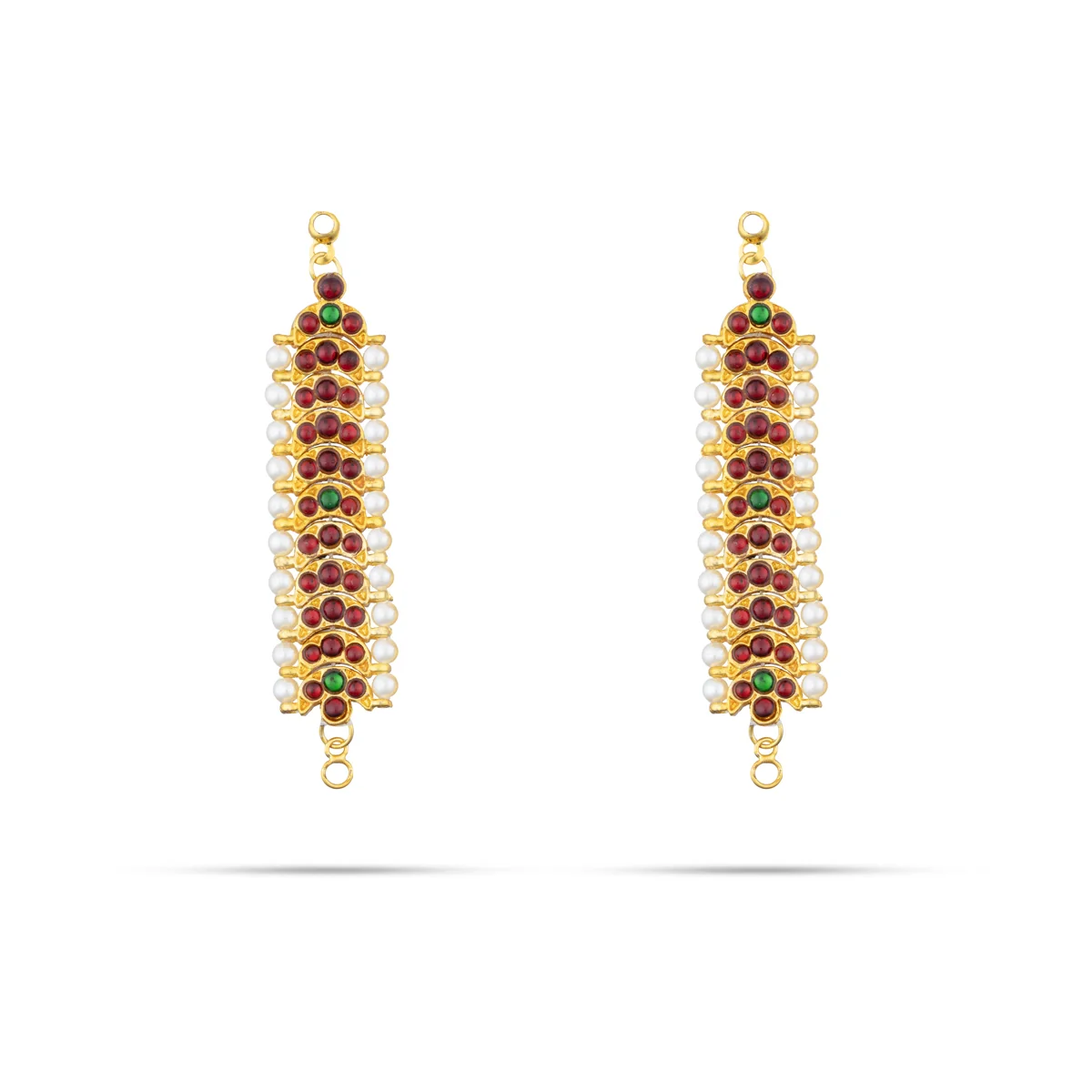 Dance Jewellery Set Without Bangle | Artificial Jewelry/ Stone & Pearl Design Bharatanatyam Jewellery for Women - Image 8