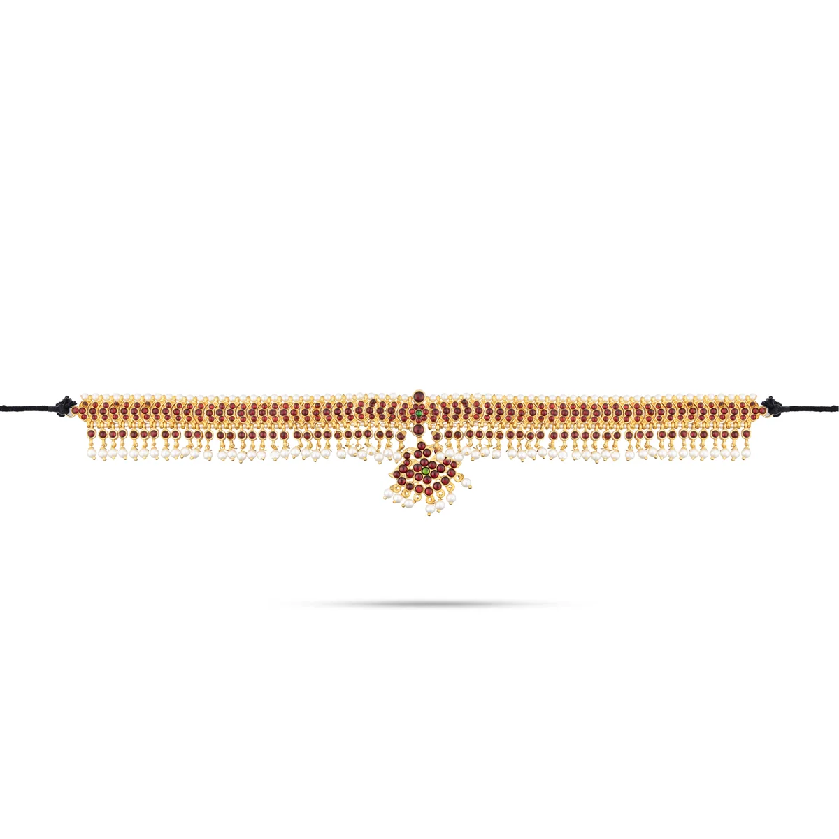 Dance Jewellery Set Without Bangle | Artificial Jewelry/ Stone & Pearl Design Bharatanatyam Jewellery for Women - Image 9