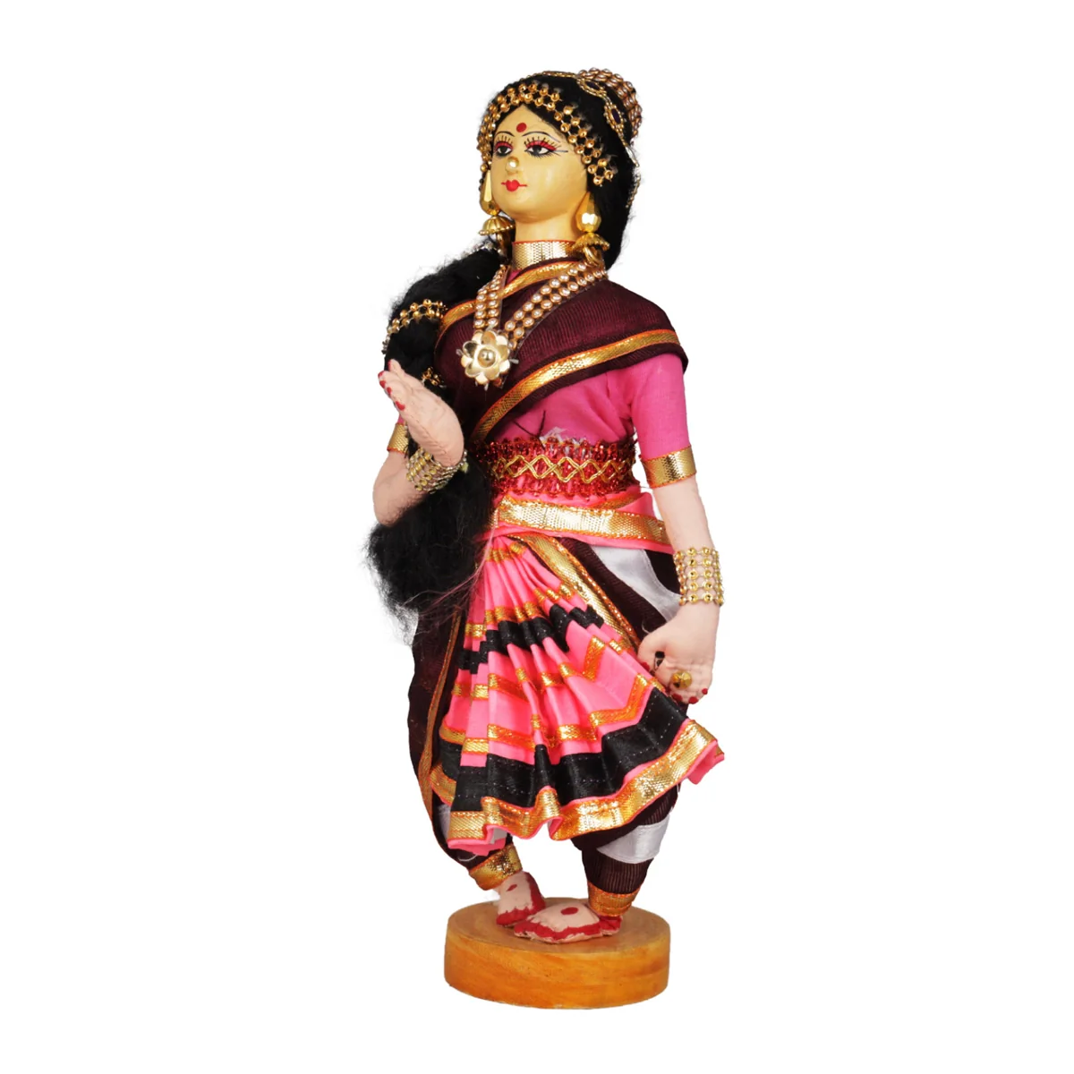 Dancing Doll Cloth Golu Bommai - 9 Inches | Giri Golu Doll/ Navaratri Golu Bomma/Gombe/Bommai - Image 16