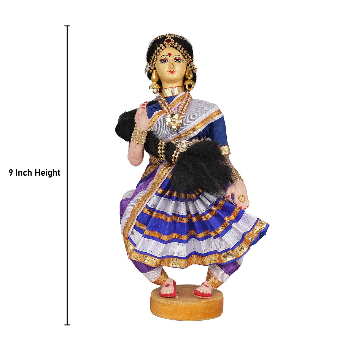 Dancing Doll Cloth Golu Bommai - 9 Inches | Giri Golu Doll/ Navaratri Golu Bomma/Gombe/Bommai - Image 17