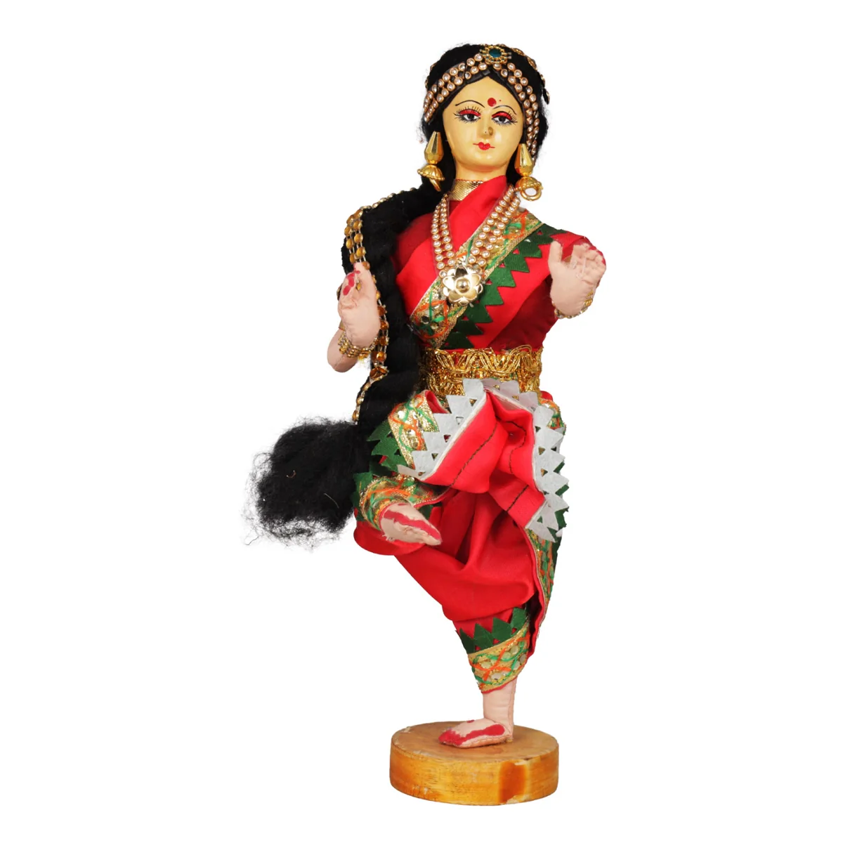 Dancing Doll Cloth Golu Bommai - 9 Inches | Giri Golu Doll/ Navaratri Golu Bomma/Gombe/Bommai - Image 18