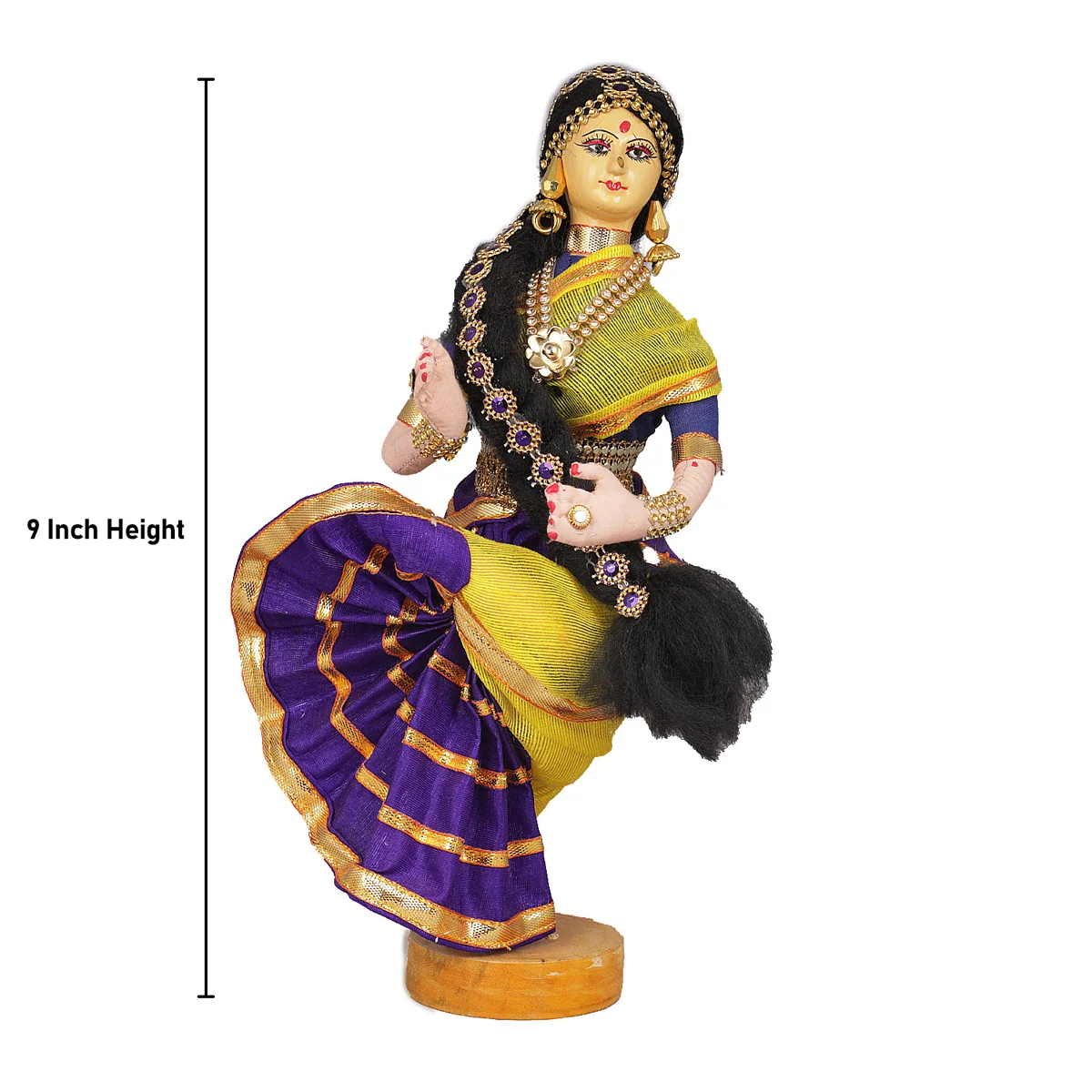 Dancing Doll Cloth Golu Bommai - 9 Inches | Giri Golu Doll/ Navaratri Golu Bomma/Gombe/Bommai - Image 22
