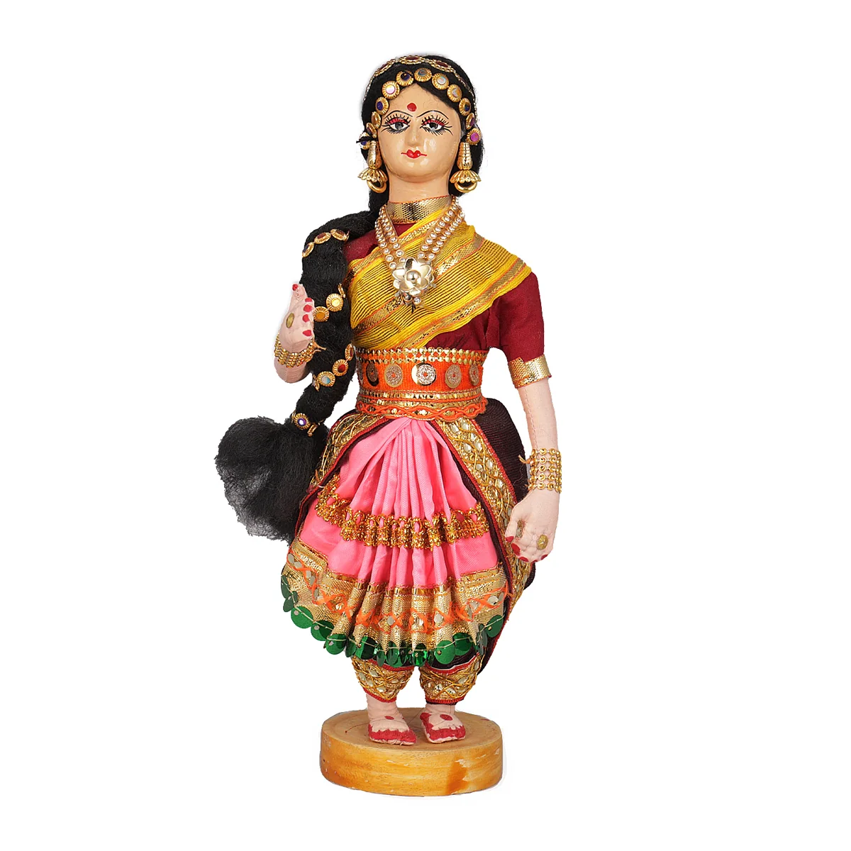 Dancing Doll Cloth Golu Bommai - 9 Inches | Giri Golu Doll/ Navaratri Golu Bomma/Gombe/Bommai - Image 26
