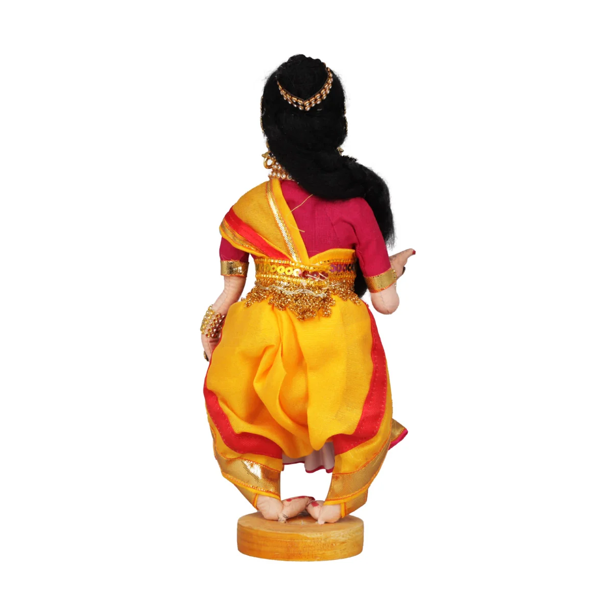 Dancing Doll Cloth Golu Bommai - 9 Inches | Giri Golu Doll/ Navaratri Golu Bomma/Gombe/Bommai - Image 3