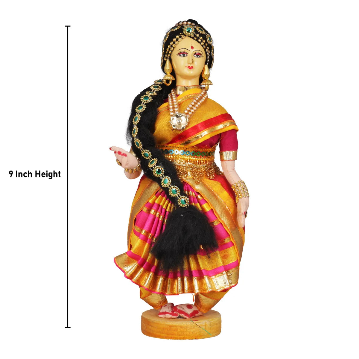 Dancing Doll Cloth Golu Bommai - 9 Inches | Giri Golu Doll/ Navaratri Golu Bomma/Gombe/Bommai - Image 4