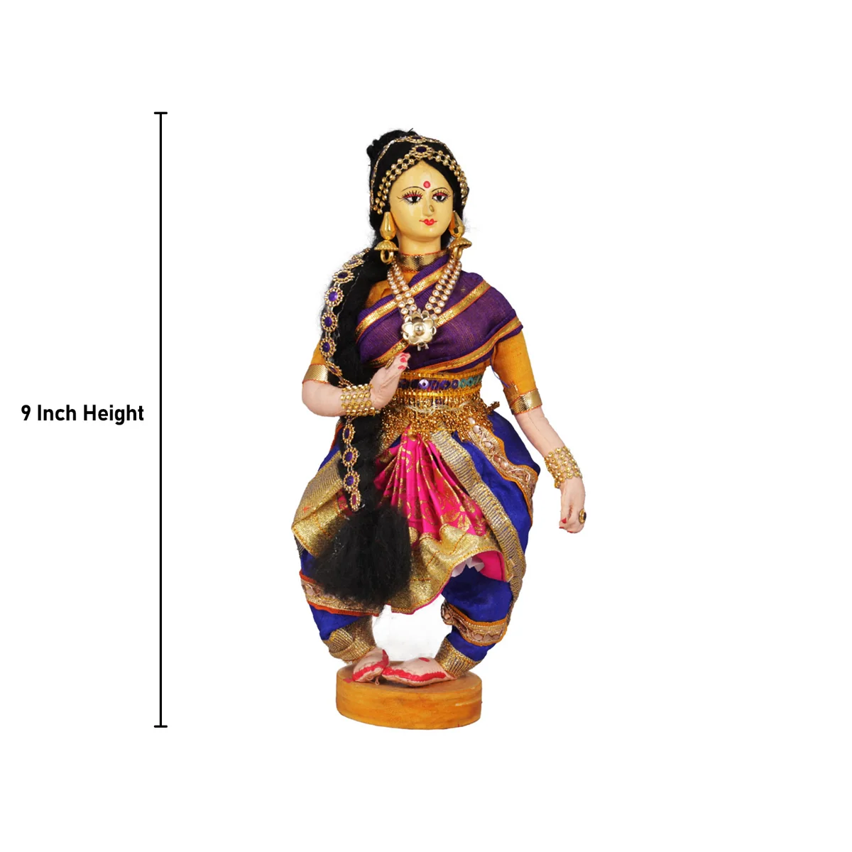 Dancing Doll Cloth Golu Bommai - 9 Inches | Giri Golu Doll/ Navaratri Golu Bomma/Gombe/Bommai - Image 41