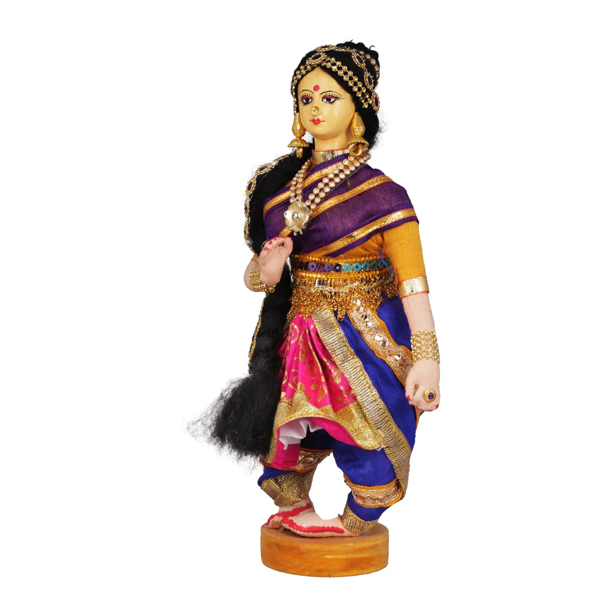 Dancing Doll Cloth Golu Bommai - 9 Inches | Giri Golu Doll/ Navaratri Golu Bomma/Gombe/Bommai - Image 44
