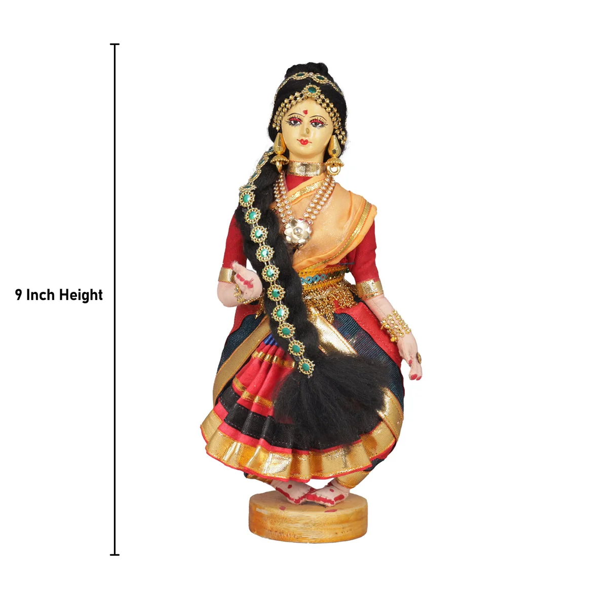 Dancing Doll Cloth Golu Bommai - 9 Inches | Giri Golu Doll/ Navaratri Golu Bomma/Gombe/Bommai - Image 46