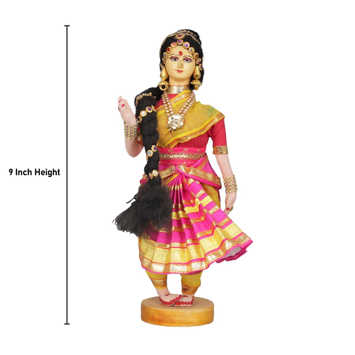 Dancing Doll Cloth Golu Bommai - 9 Inches | Giri Golu Doll/ Navaratri Golu Bomma/Gombe/Bommai - Image 61