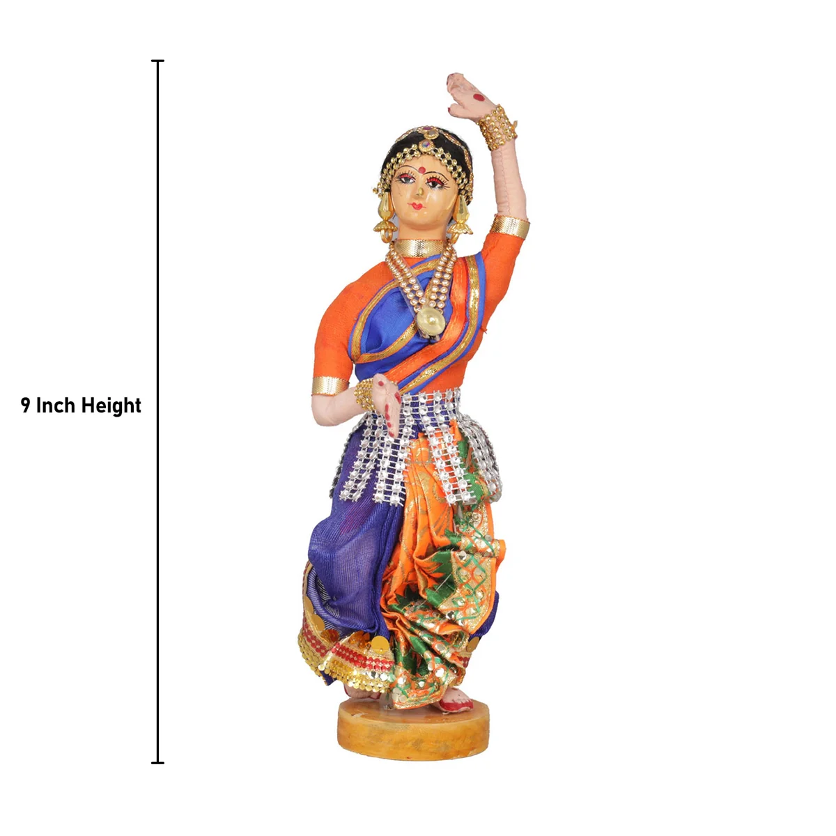 Dancing Doll Cloth Golu Bommai - 9 Inches | Giri Golu Doll/ Navaratri Golu Bomma/Gombe/Bommai - Image 64