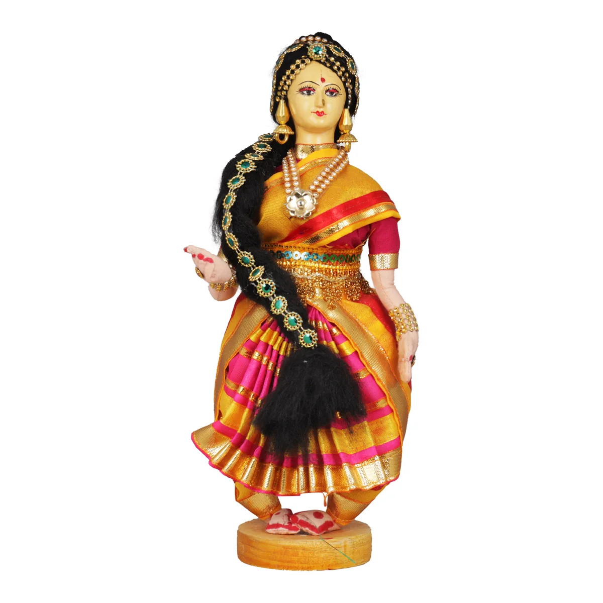 Dancing Doll Cloth Golu Bommai - 9 Inches | Giri Golu Doll/ Navaratri Golu Bomma/Gombe/Bommai - Image 8