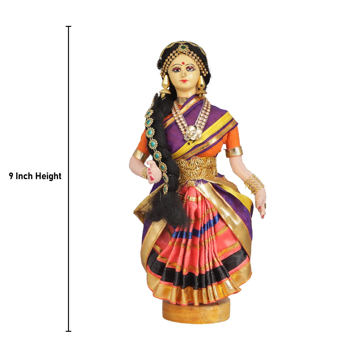 Dancing Doll Cloth Golu Bommai - 9 Inches | Giri Golu Doll/ Navaratri Golu Bomma/Gombe/Bommai - Image 86