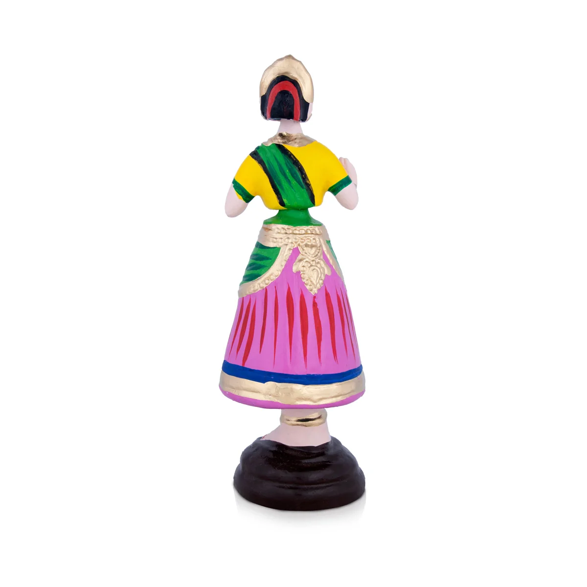 Dancing Doll Paper Mache Golu Bommai - 10 x 3.5 Inches | Giri Golu Doll/ Navaratri Golu Bomma/Gombe/Bommai - Image 5