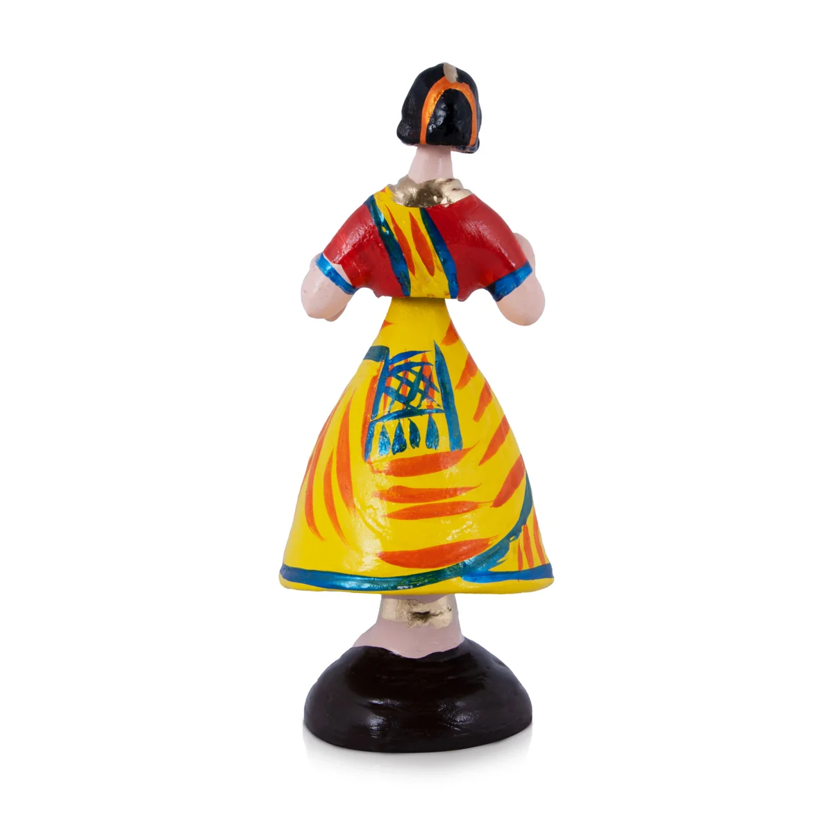 Dancing Doll Paper Mache Golu Bommai - 10 x 3.5 Inches | Giri Golu Doll/ Navaratri Golu Bomma/Gombe/Bommai - Image 5