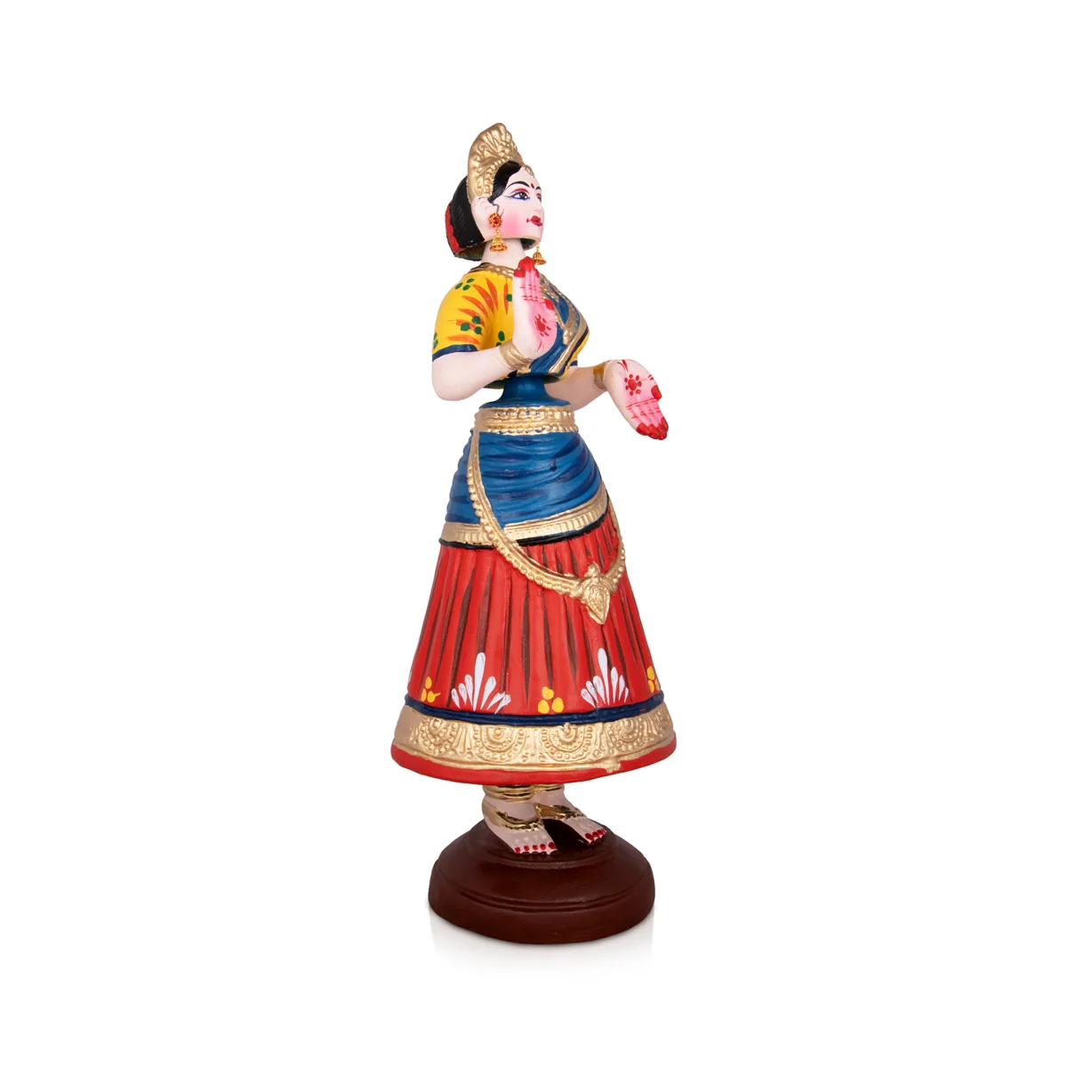 Dancing Doll Paper Mache Golu Bommai - 22 x 7 Inches | Giri Golu Doll/ Navaratri Golu Bomma/Gombe/Bommai - Image 2