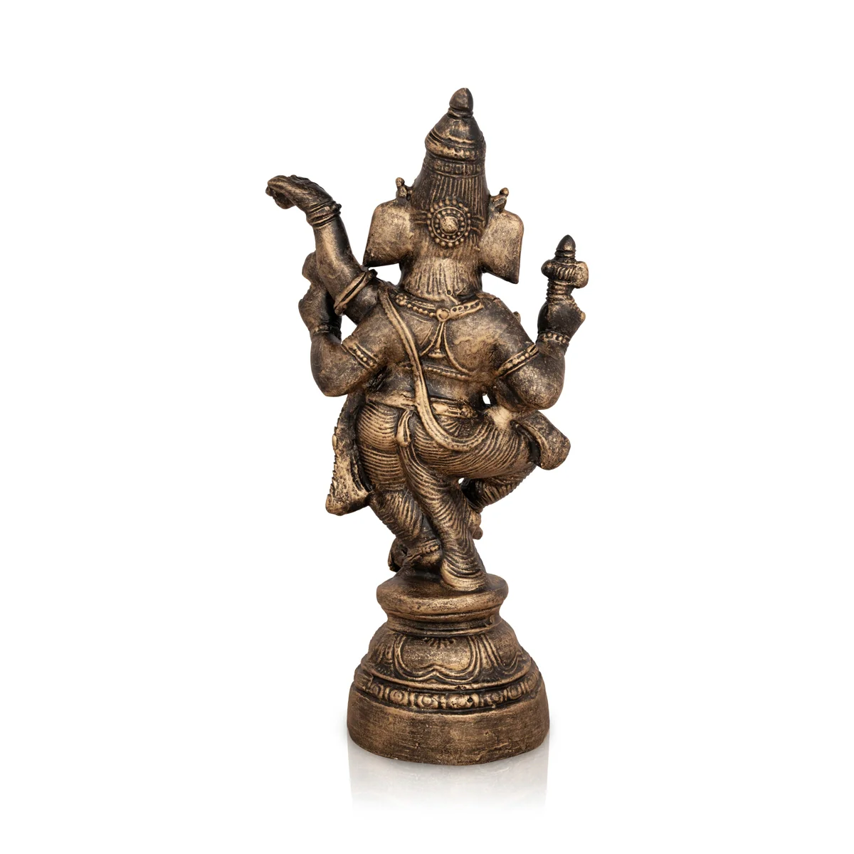 Dancing Ganesh Murti Paper Mache Golu Bommai - 14 X 7 Inches | Giri Golu Doll/ Navaratri Gombe/ Navratri Decor - Image 3