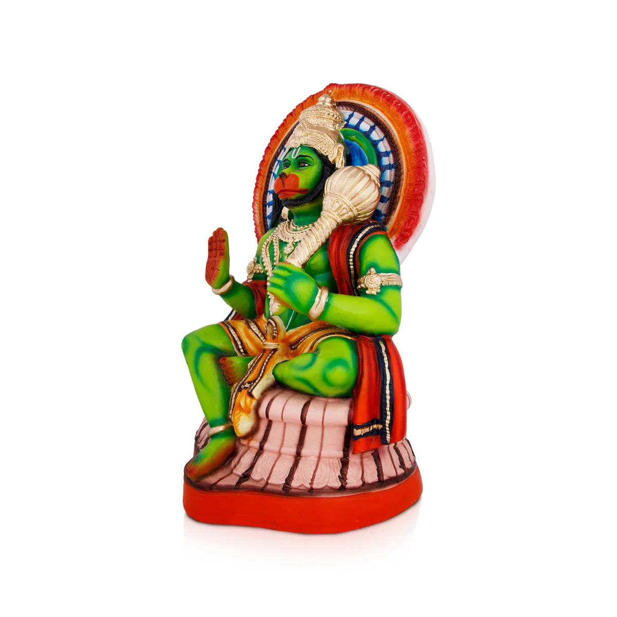 Darbar Hanuman Paper Mache Golu Bommai - 18 x 12 Inches | Giri Golu Doll/ Navaratri Golu Bomma/Gombe/Bommai - Image 3