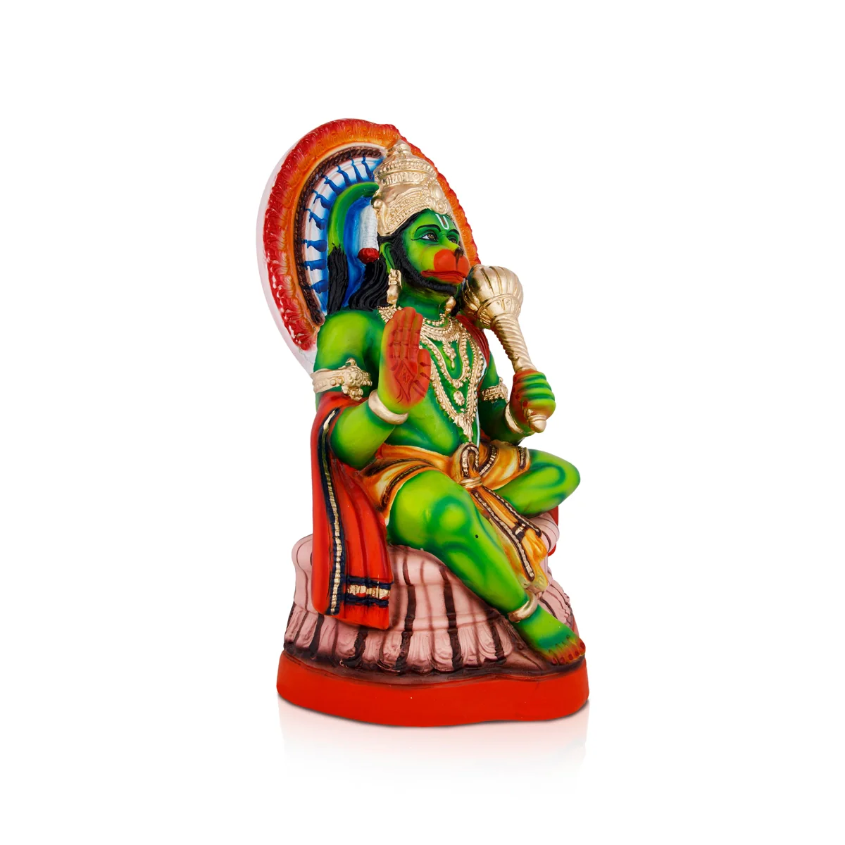 Darbar Hanuman Paper Mache Golu Bommai - 18 x 12 Inches | Giri Golu Doll/ Navaratri Golu Bomma/Gombe/Bommai - Image 4