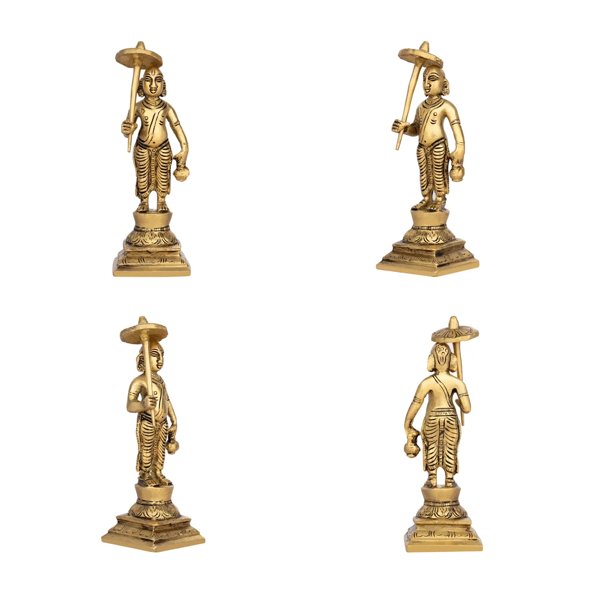 Dasavathaaram Murti Set - 6 x 2 Inches | Vishnu Ten Incarnations Avatars Idols/ Antique Brass Idol for Pooja - Image 7
