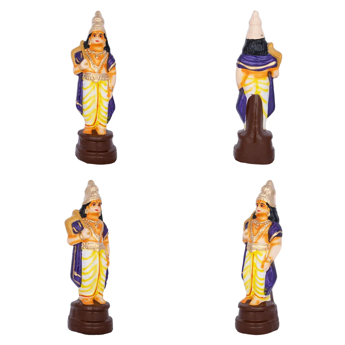 Dasavatharam Clay Golu Bommai Set- 10 X 3.5 Inches | Navaratri Golu Gombe/ Giri Golu Doll/ Navratri Decoration - Image 3