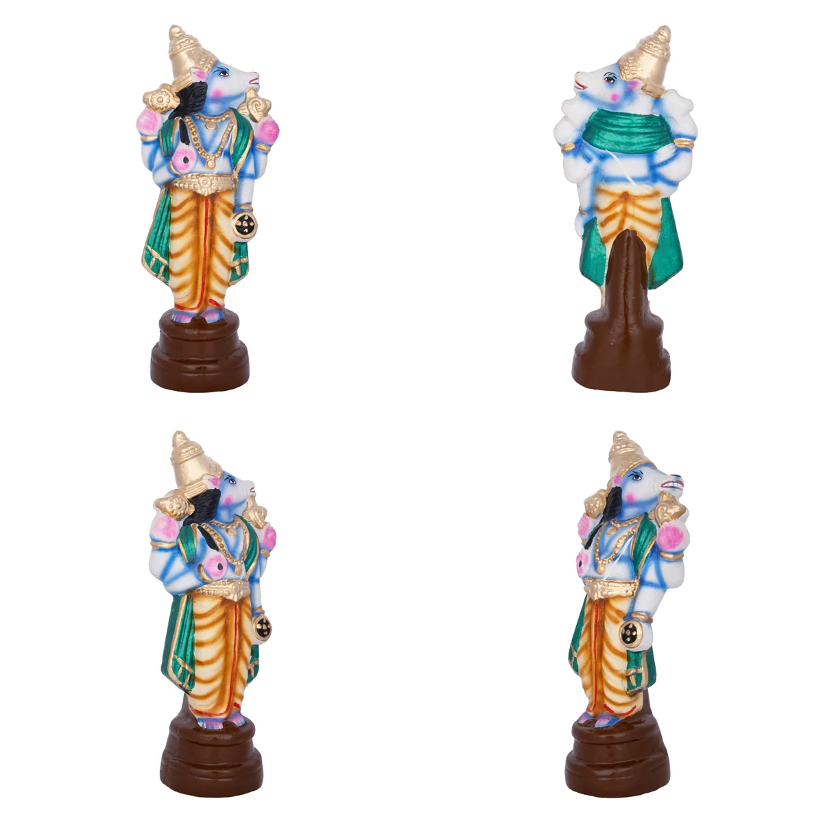 Dasavatharam Clay Golu Bommai Set- 10 X 3.5 Inches | Navaratri Golu Gombe/ Giri Golu Doll/ Navratri Decoration - Image 7