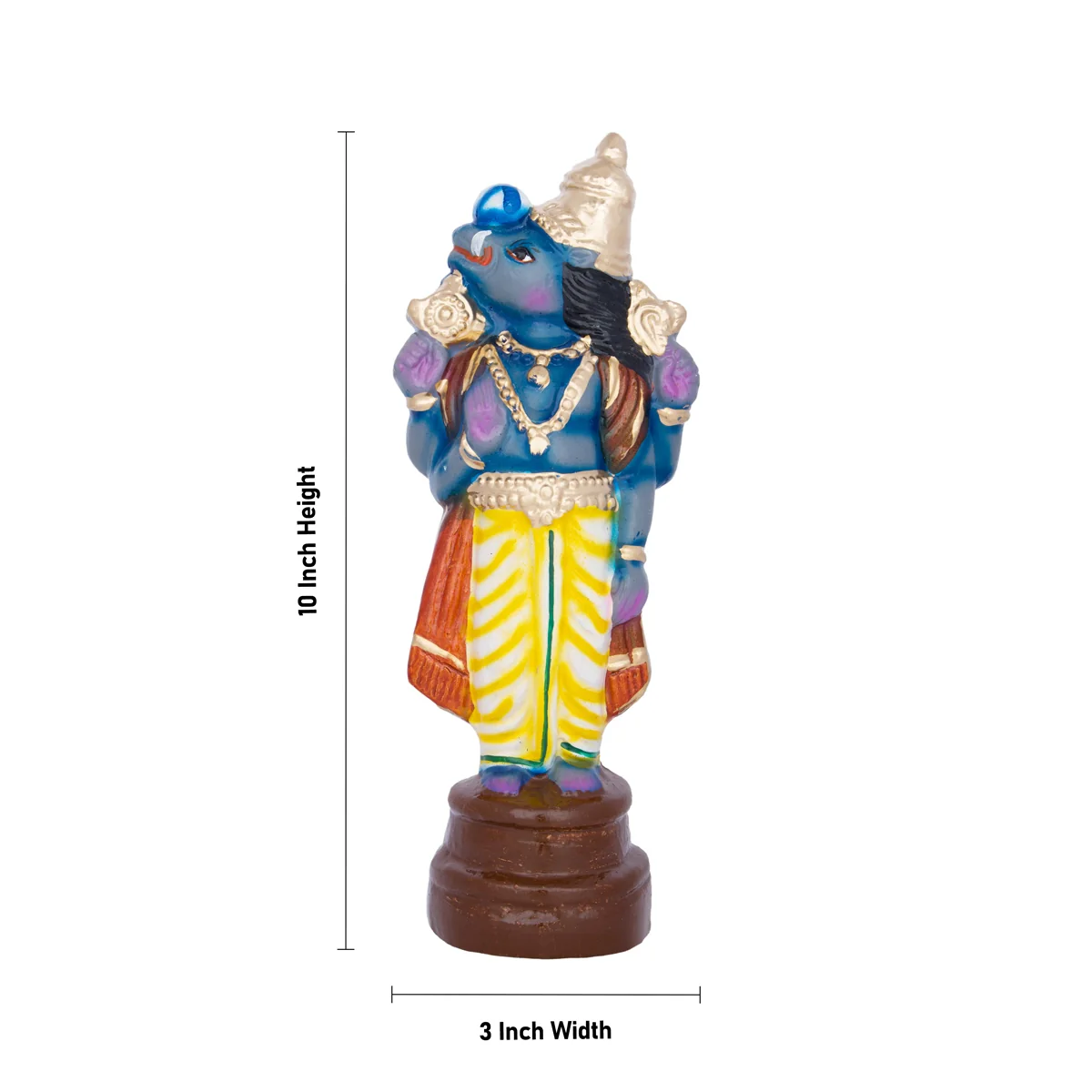 Dasavatharam Clay Golu Bommai Set - 10 X 3 Inches | Navaratri Golu Gombe/ Giri Golu Doll/ Navratri Decoration - Image 10