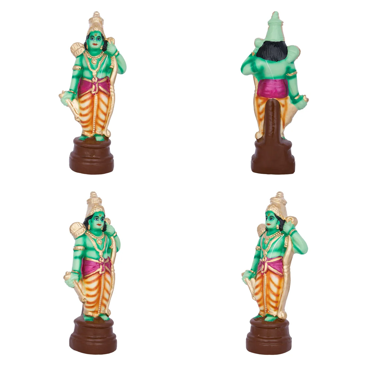 Dasavatharam Clay Golu Bommai Set - 10 X 3 Inches | Navaratri Golu Gombe/ Giri Golu Doll/ Navratri Decoration - Image 3