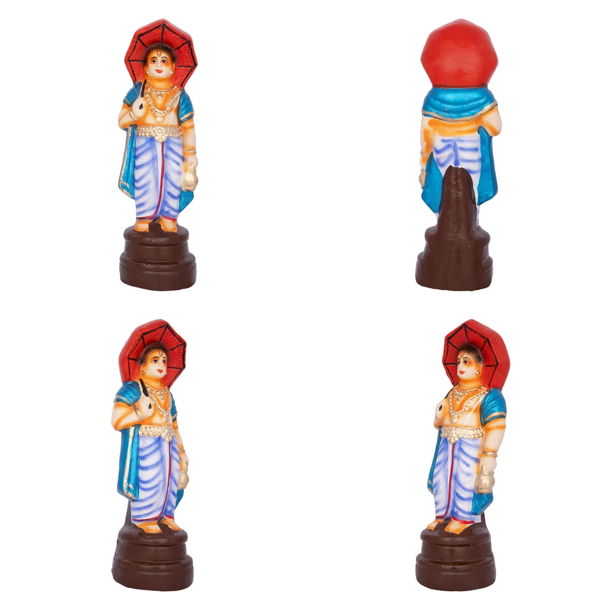 Dasavatharam Clay Golu Bommai Set - 10 X 3 Inches | Navaratri Golu Gombe/ Giri Golu Doll/ Navratri Decoration - Image 5