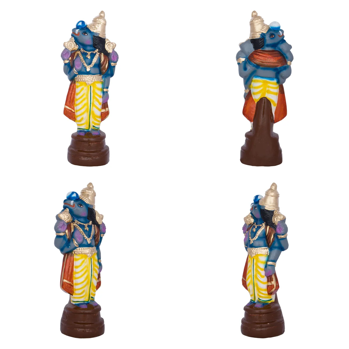 Dasavatharam Clay Golu Bommai Set - 10 X 3 Inches | Navaratri Golu Gombe/ Giri Golu Doll/ Navratri Decoration - Image 6