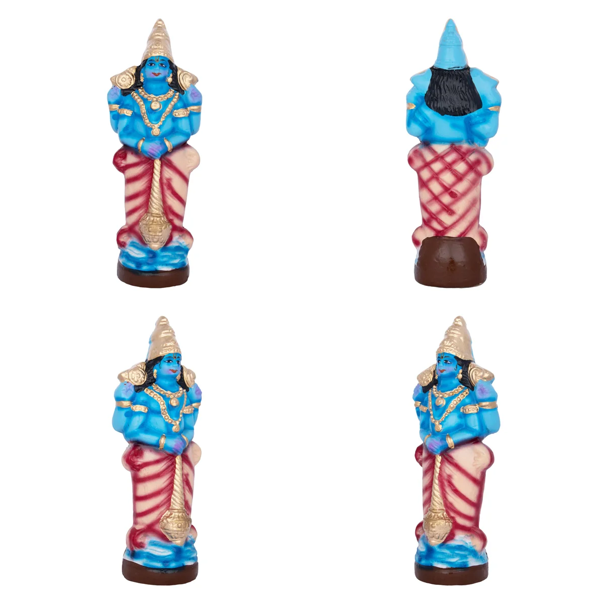 Dasavatharam Clay Golu Bommai Set - 10 X 3 Inches | Navaratri Golu Gombe/ Giri Golu Doll/ Navratri Decoration - Image 8