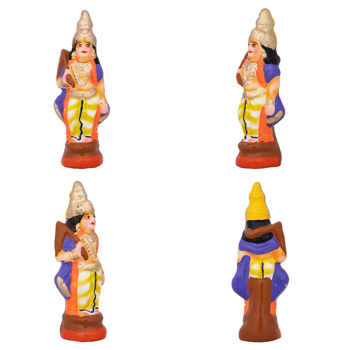 Dasavatharam Clay Golu Bommai Set - 6 x 2 Inches | Giri Golu Doll/ Navaratri Golu Bomma/Gombe/Bommai - Image 10