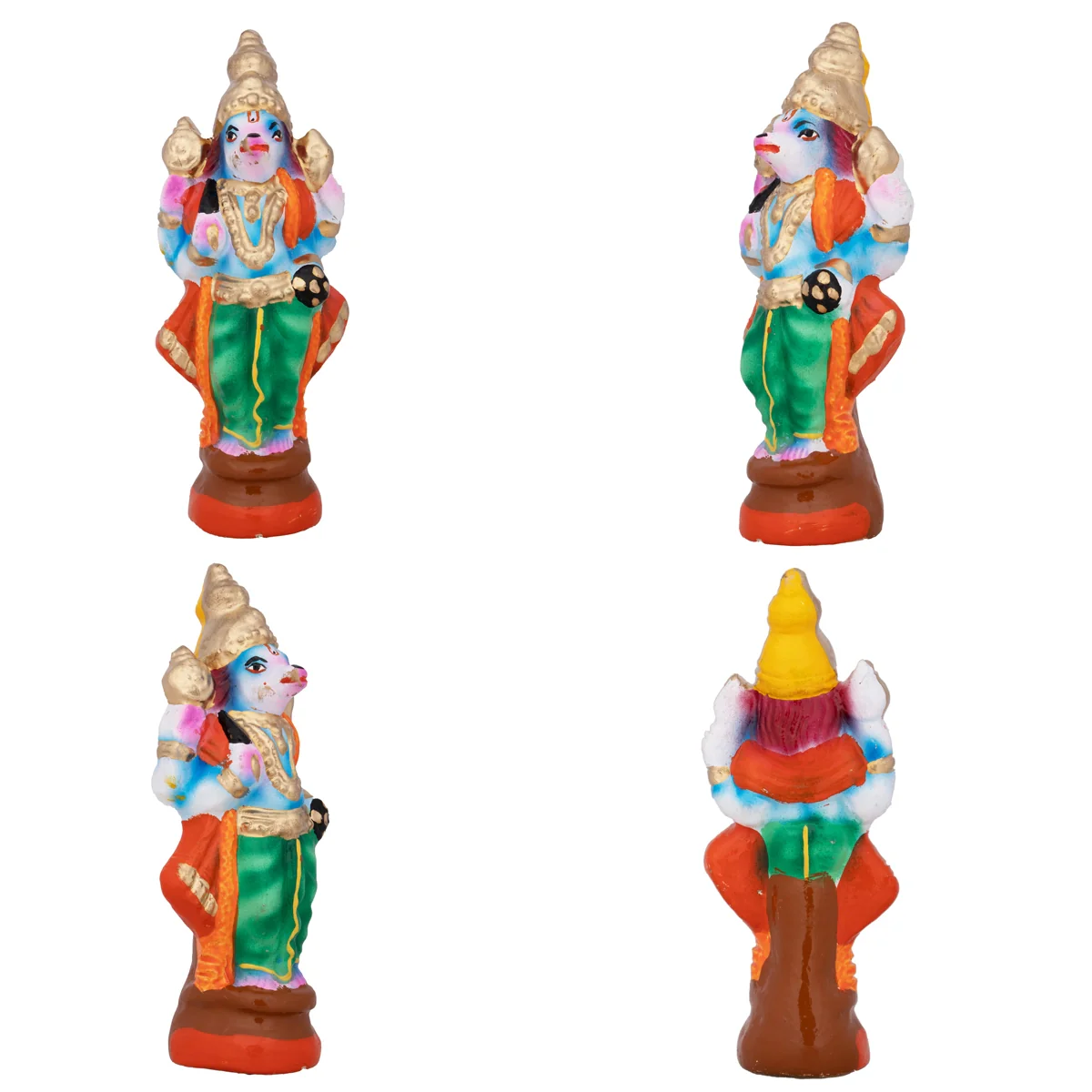 Dasavatharam Clay Golu Bommai Set - 6 x 2 Inches | Giri Golu Doll/ Navaratri Golu Bomma/Gombe/Bommai - Image 5
