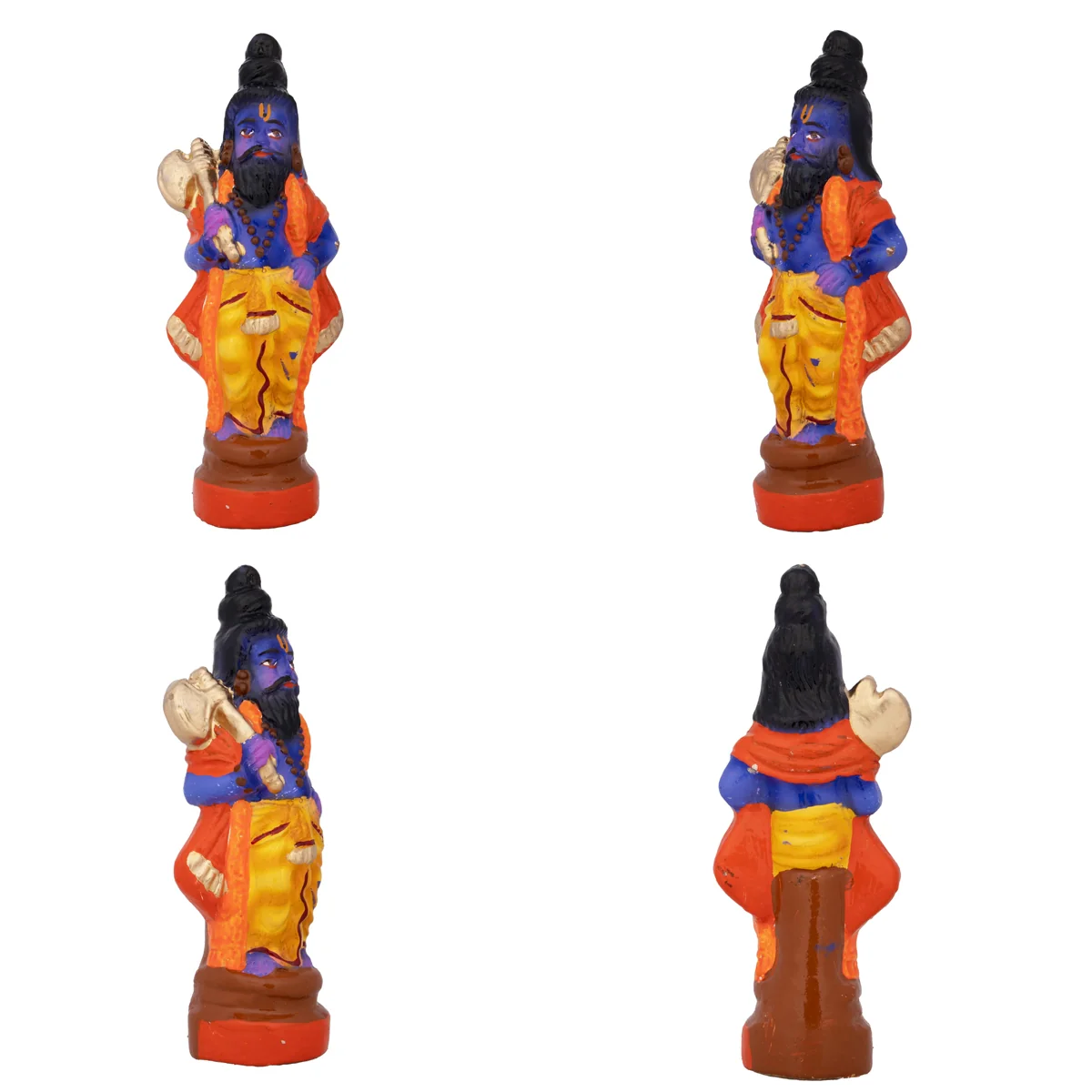 Dasavatharam Clay Golu Bommai Set - 6 x 2 Inches | Giri Golu Doll/ Navaratri Golu Bomma/Gombe/Bommai - Image 7