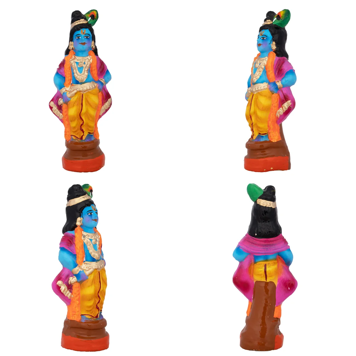 Dasavatharam Clay Golu Bommai Set - 6 x 2 Inches | Giri Golu Doll/ Navaratri Golu Bomma/Gombe/Bommai - Image 8