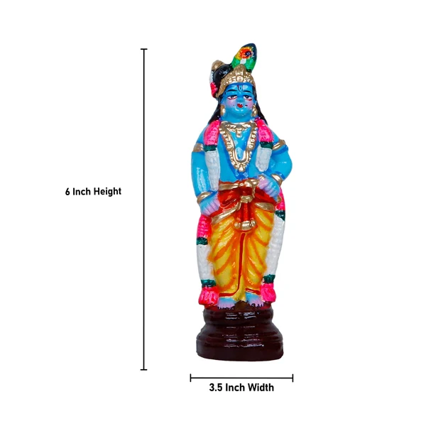 Dasavatharam Clay Golu Bommai Set - 6 x 3.5 Inches | Giri Golu Doll/ Navaratri Golu Bomma/Gombe/Bommai - Image 10