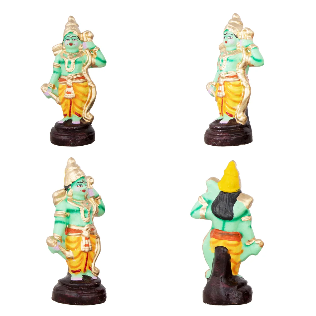Dasavatharam Paper Mache Golu Bommai Set - 10 x 3 Inches | Giri Golu Doll/ Navaratri Golu Bomma/Gombe/Bommai - Image 11