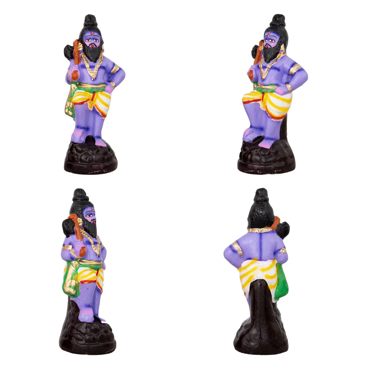 Dasavatharam Paper Mache Golu Bommai Set - 10 x 3 Inches | Giri Golu Doll/ Navaratri Golu Bomma/Gombe/Bommai - Image 12