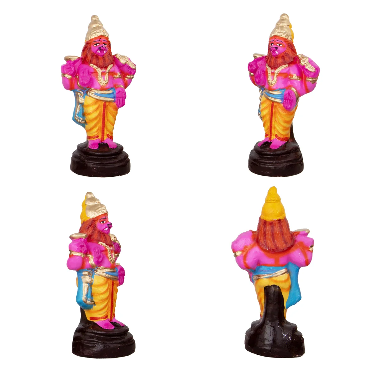 Dasavatharam Paper Mache Golu Bommai Set - 10 x 3 Inches | Giri Golu Doll/ Navaratri Golu Bomma/Gombe/Bommai - Image 3